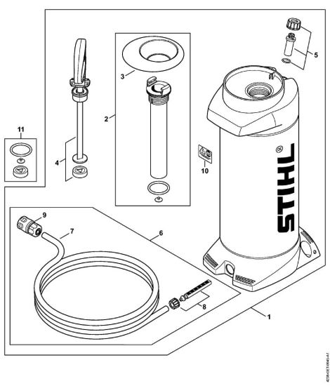 Serbatoio d'acqua in pressione BT 45 BT 45-Z brand Stihl
